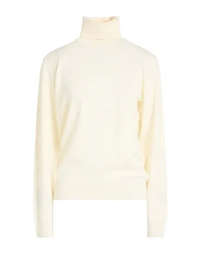 Aragona Man Turtleneck Cream Size 44 Merino Wool In White