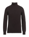 Aragona Man Turtleneck Midnight Blue Size 42 Cashmere In Brown