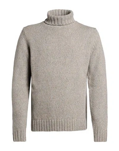 Aragona Man Turtleneck Grey Size 40 Baby Alpaca Wool, Merino Wool