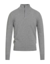 Aragona Man Turtleneck Grey Size 42 Cashmere In Gray