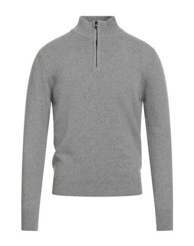 Aragona Man Turtleneck Grey Size 42 Cashmere In Gray