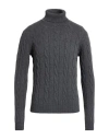 Aragona Man Turtleneck Grey Size 42 Cashmere In Gray