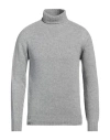 Aragona Man Turtleneck Grey Size 40 Wool, Cashmere