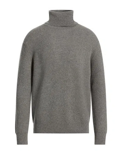 Aragona Man Turtleneck Light Grey Size 44 Cashmere In Gray