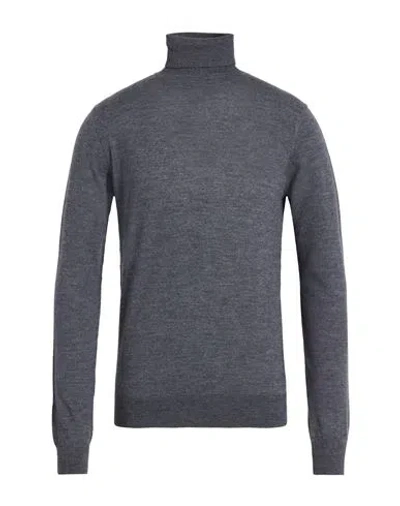Aragona Man Turtleneck Grey Size 44 Merino Wool In Gray