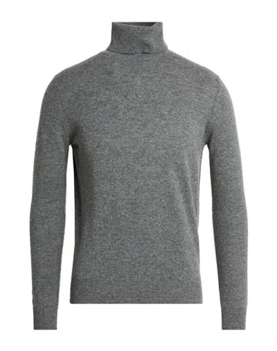 Aragona Man Turtleneck Grey Size 46 Merino Wool, Cashmere In Gray