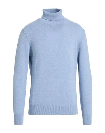 Aragona Man Turtleneck Light Blue Size 42 Cashmere