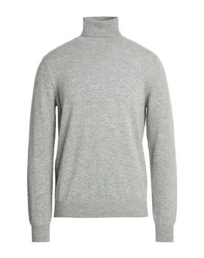 Aragona Man Turtleneck Light Grey Size 42 Merino Wool, Cashmere In Gray