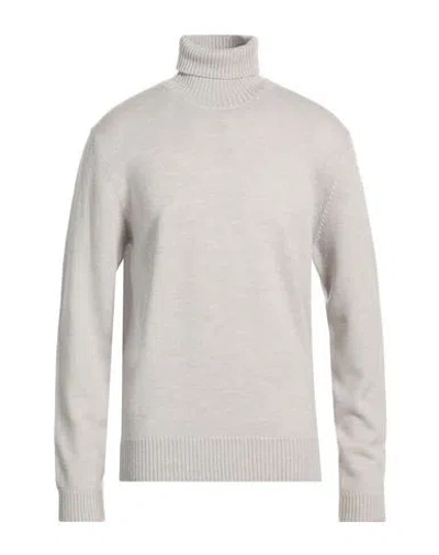 Aragona Man Turtleneck Light Grey Size 42 Merino Wool In White
