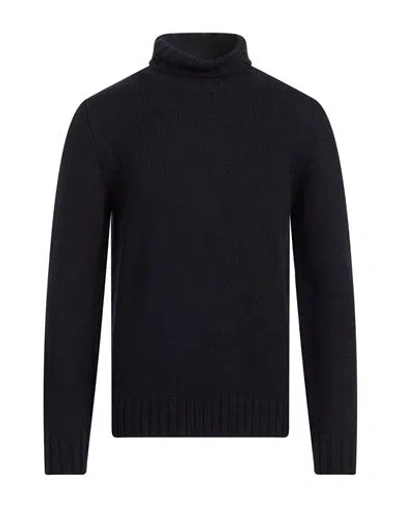 Aragona Man Turtleneck Midnight Blue Size 42 Baby Alpaca Wool, Merino Wool