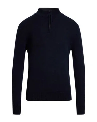 Aragona Man Turtleneck Midnight Blue Size 42 Cashmere