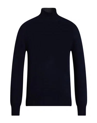 Aragona Man Turtleneck Midnight Blue Size 42 Merino Wool
