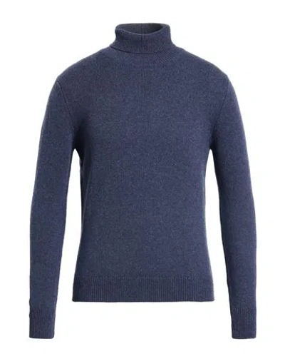 Aragona Man Turtleneck Midnight Blue Size 44 Cashmere