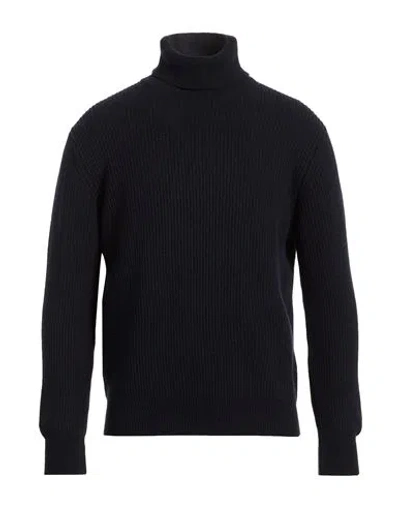 Aragona Man Turtleneck Midnight Blue Size 44 Cashmere In Black