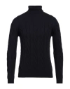 Aragona Man Turtleneck Midnight Blue Size 44 Wool In Navy Blue