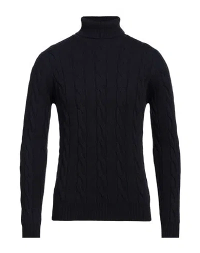 Aragona Man Turtleneck Midnight Blue Size 44 Wool In Navy Blue