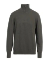 Aragona Man Turtleneck Military Green Size 46 Cashmere In Green