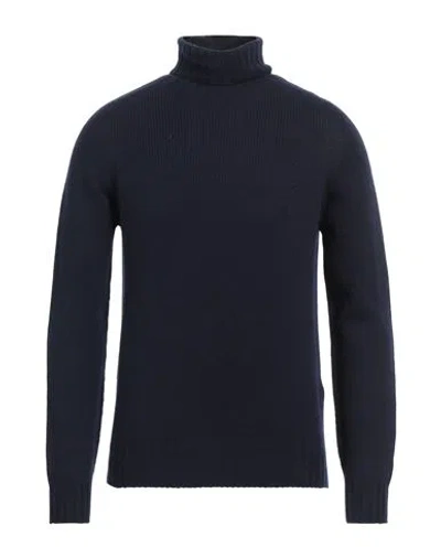 Aragona Man Turtleneck Midnight Blue Size 44 Cashmere In Navy Blue