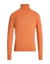 Aragona Man Turtleneck Orange Size 42 Cashmere In Orange