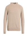 Aragona Man Turtleneck Sand Size 40 Cashmere In Neutral