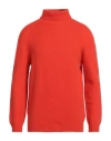 Aragona Man Turtleneck Tomato Red Size 44 Wool, Cashmere