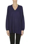 Aragona Merino Wool Pullover In Animal Print