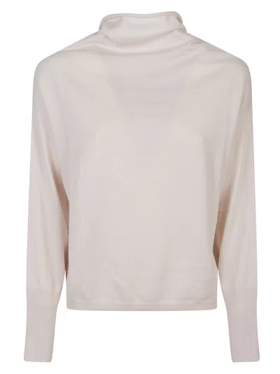 Aragona Relaxed Fit Virgin Wool Turtleneck Sweater In Neutral