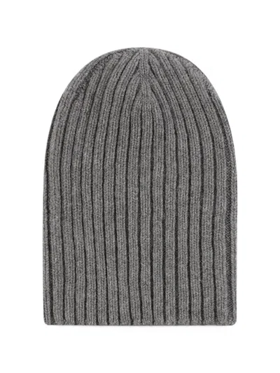Aragona Ribbed-knit Cashmere Beanie Hat In Gray