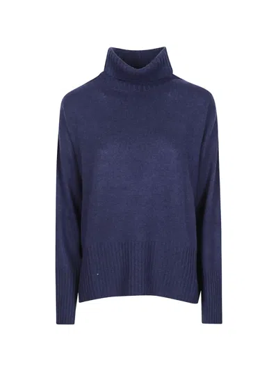 Aragona Roll-neck Cashmere Sweater In Blue