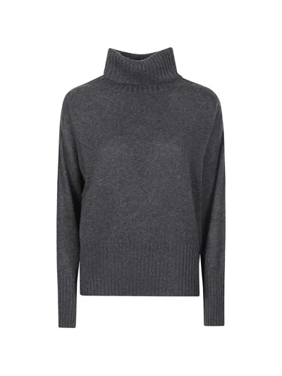 Aragona Roll-neck Cashmere Sweater In Gray