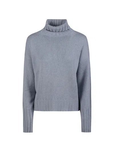 Aragona Roll-neck Ribbed-knit Sweater In Gray