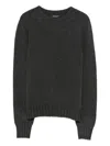 Aragona Round-neck Cashmere Sweater In Black