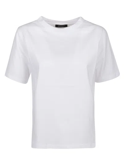 Aragona Round Neck Cotton T-shirt In White