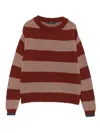 Aragona Striped Sweater In Red