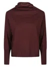 Aragona Long-sleeves Sweater In Burgundy