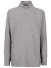 Aragona High-neck Cashmere Sweater In Gray