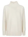 Aragona Funnel-neck Cashmere Sweater In White