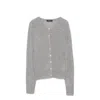 Aragona Button-front Cashmere Cardigan In Gray