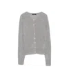 Aragona Button-front Cashmere Cardigan In Gray