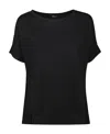 Aragona T-shirt With Round Neck And Short Sleeves In Black