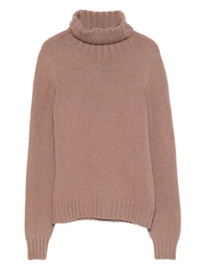 Aragona Turtleneck Cashmere Sweater In Pink