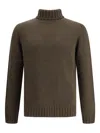 Aragona Braided-knit Turtleneck Sweater In Brown