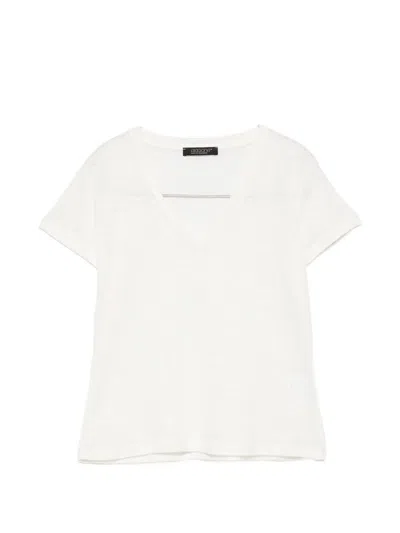 Aragona V-neck T-shirt In White