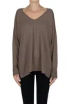 Aragona Wide Pullover In Brown