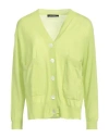 Aragona Woman Cardigan Acid Green Size 10 Merino Wool