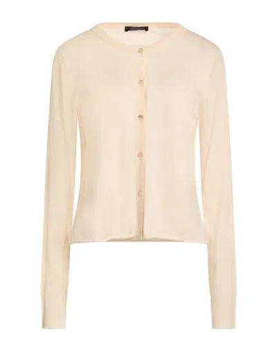 Aragona Woman Cardigan Beige Size 10 Silk, Cashmere In Neutral