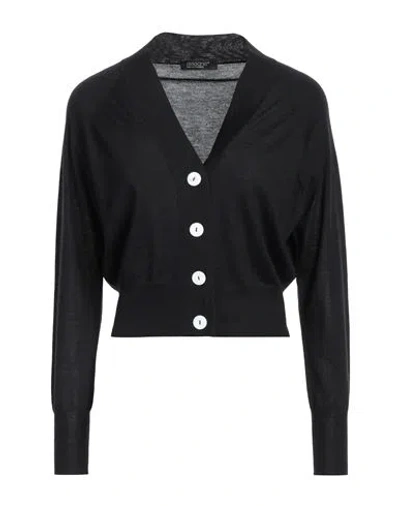 Aragona Woman Cardigan Black Size 10 Cashmere