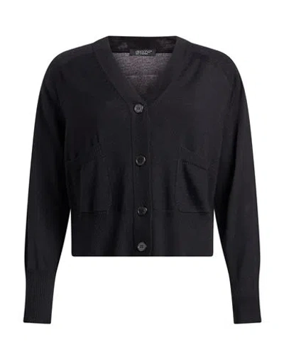Aragona Woman Cardigan Black Size 10 Merino Wool