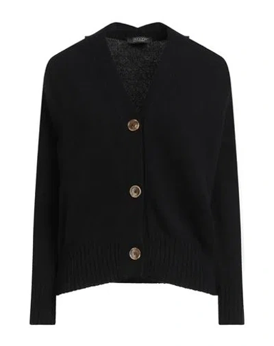 Aragona Woman Cardigan Black Size 12 Cashmere