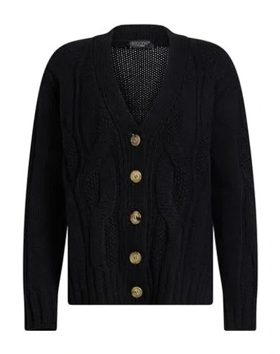 Aragona Woman Cardigan Black Size 6 Cashmere
